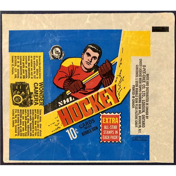 1969-70 O-PEE-CHEE NHL HOCKEY WRAPPER