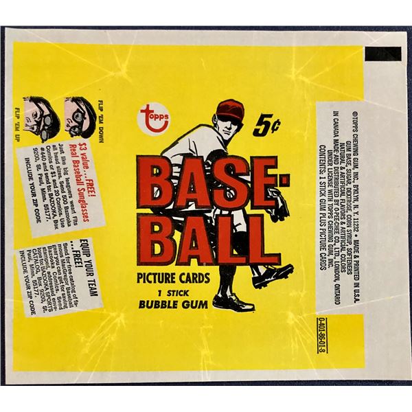 1968 TOPPS BASEBALL WRAPPER