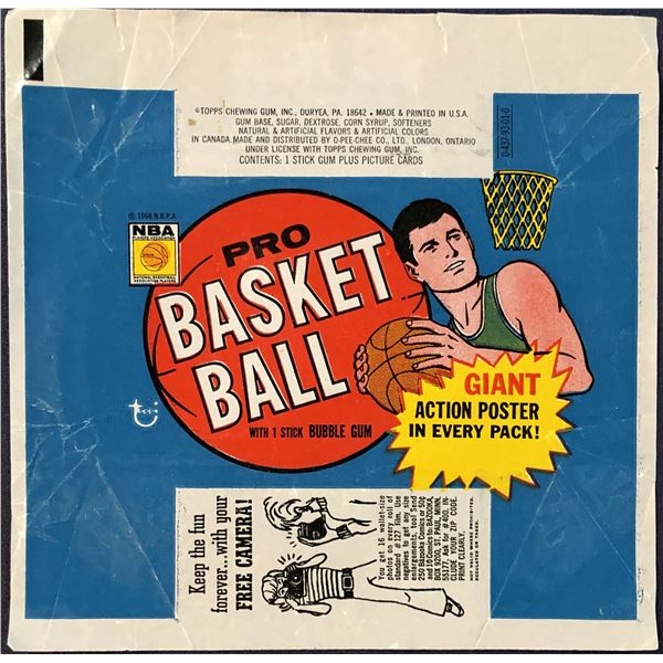 1970-71 TOPPS NBA BASKETBALL WRAPPER