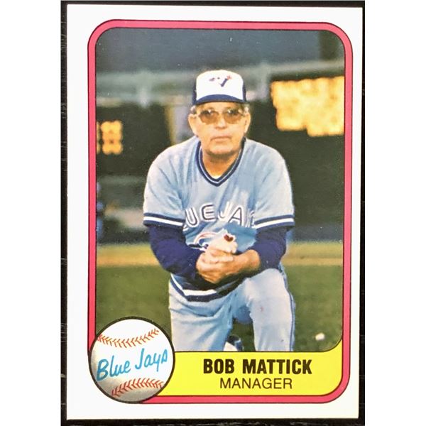 1981 FLEER BOBBY MATTICK