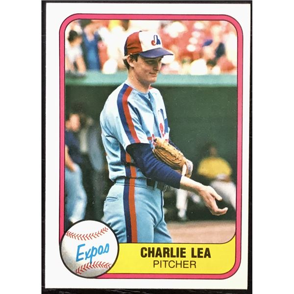 1981 FLEER CHARLIE LEA ROOKIE CARD