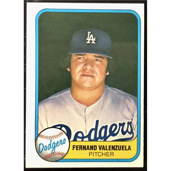 1981 FLEER FERNANDO VALENZUELA ROOKIE CARD