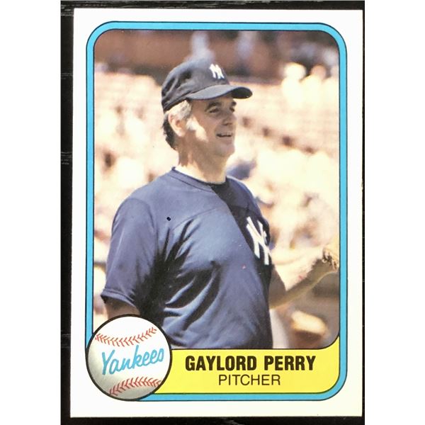 1981 FLEER GAYLORD PERRY (HOF)