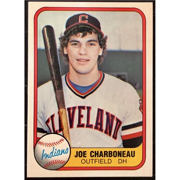 1981 FLEER JOE CHARBONNEAU ROOKIE CARD