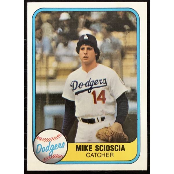 1981 FLEER MIKE SCIOSCIA ROOKIE CARD