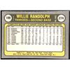 Image 2 : 1981 FLEER WILLIE RANDOLPH