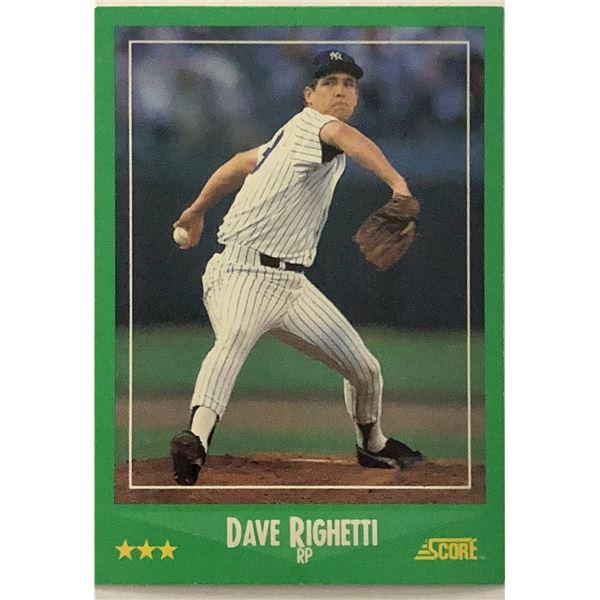 1988 SCORE DAVE RIGHETTI