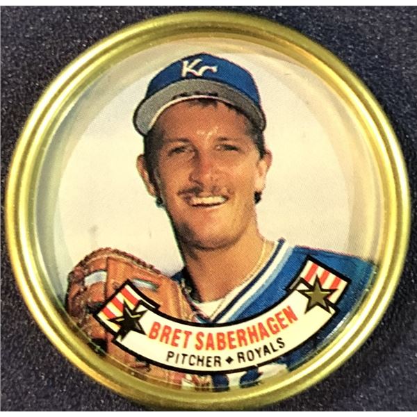 1988 TOPPS BASEBALL COIN - BRET SABERHAGEN