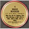 Image 2 : 1988 TOPPS BASEBALL COIN - WADE BOGGS (HOF)