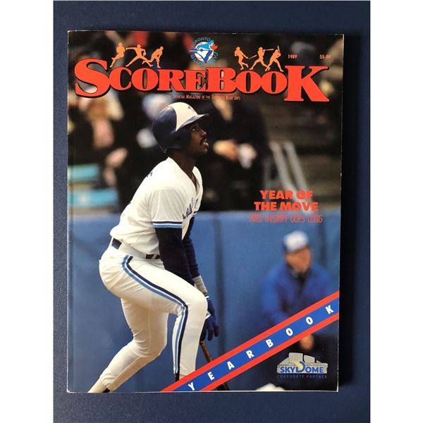 1989 TORONTO BLUE JAYS SCOREBOOK - FRED McGRIFF (HOF) cover