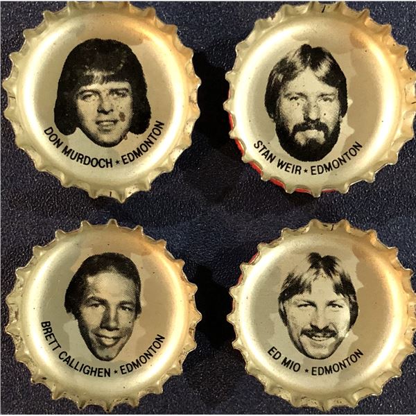 1980-81 PEPSI BOTTLE CAPS - EDMONTON OILERS (4)