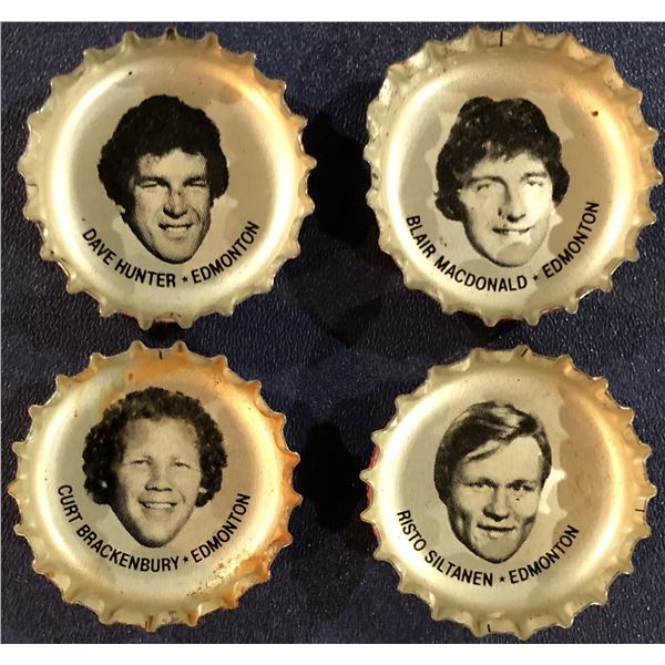 1980-81 PEPSI BOTTLE CAPS - EDMONTON OILERS (4)