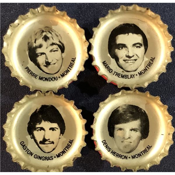 1980-81 PEPSI BOTTLE CAPS - MONTREAL CANADIENS (4)
