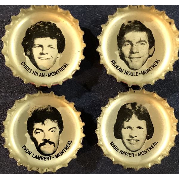 1980-81 PEPSI BOTTLE CAPS - MONTREAL CANADIENS (4)