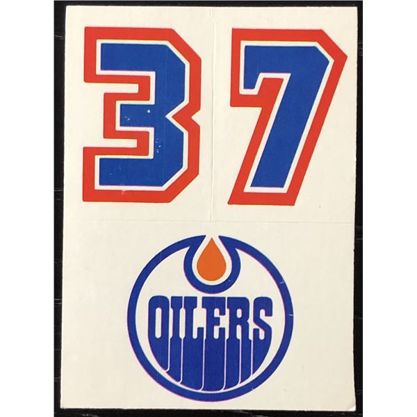 1987-88 TOPPS NHL HELMET STICKERS EDMONTON OILERS
