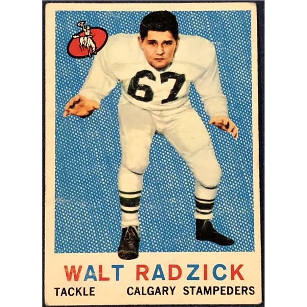 1959 TOPPS CFL WALT RADZICK
