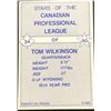 Image 2 : 1981 JOGO CFL TOM WILKINSON (HOF)
