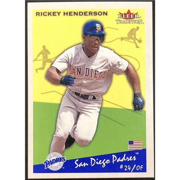 2002 FLEER TRADITION RICKEY HENDERSON (HOF)