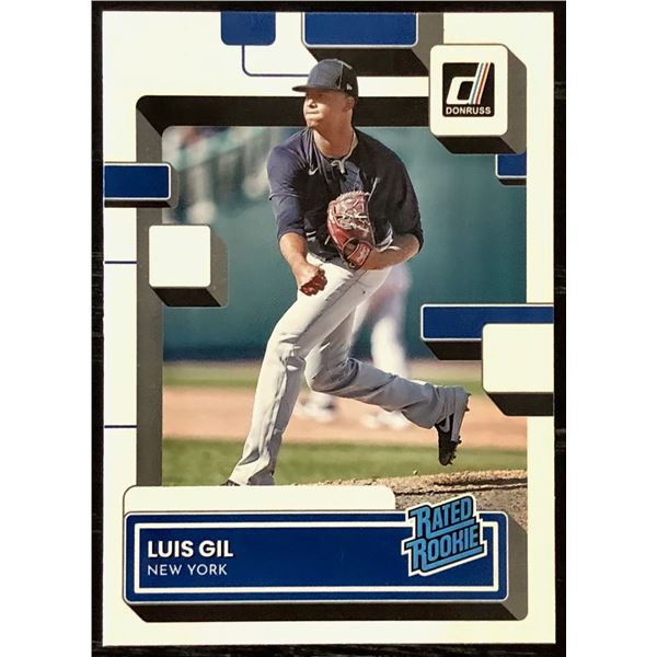2022 DONRUSS LUIS GIL ROOKIE CARD