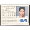 Image 2 : 1991-92 JUNIOR HOCKEY CARD - CHRIS SIMON