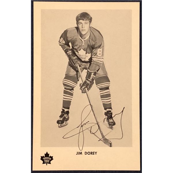 NHL TORONTO MAPLE LEAFS 3.5"x5.5" POSTCARD - JIM DOREY - SIGNED