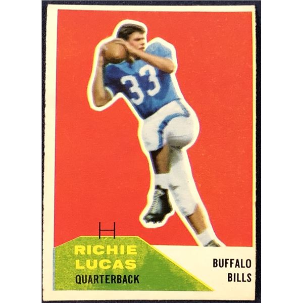 1960 FLEER NFL RICHIE LUCAS ROOKIE CARD