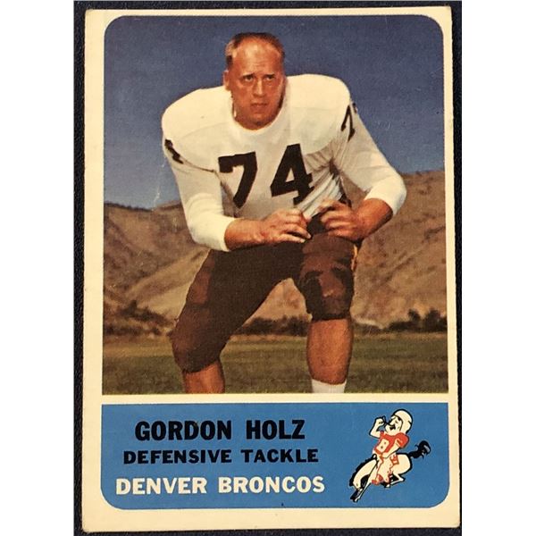 1962 FLEER NFL GORDON HOLZ