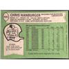 Image 2 : 1978 TOPPS CHRIS HANBURGER (HOF)