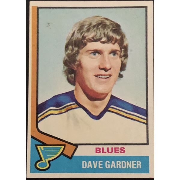 1974-75 NHL TOPPS DAVE GARDNER ROOKIE CARD