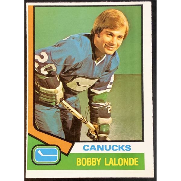 1974-75 O-PEE-CHEE BOBBY LALONDE ROOKIE CARD