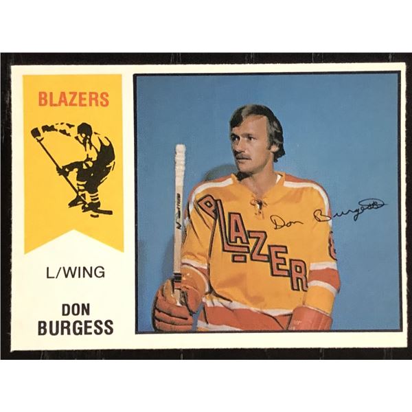 1974-75 O-PEE-CHEE WHA DON BURGESS