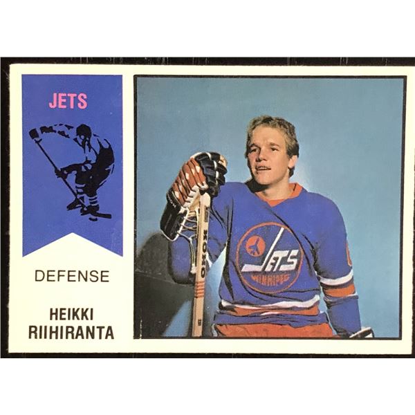 1974-75 O-PEE-CHEE WHA HEIKKI RIIHIRANTA ROOKIE CARD