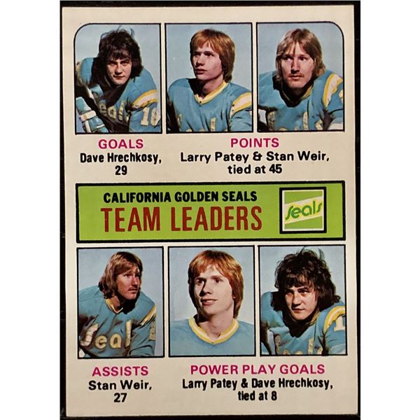 1975-76 TOPPS NHL CALIFORNIA GOLDEN SEALS