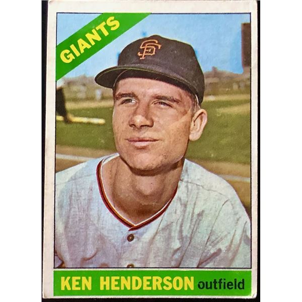 1966 TOPPS KEN HENDERSON ROOKIE CARD