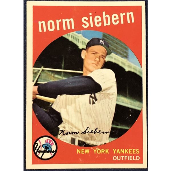 1959 TOPPS GREYBACK NORM SIEBERN