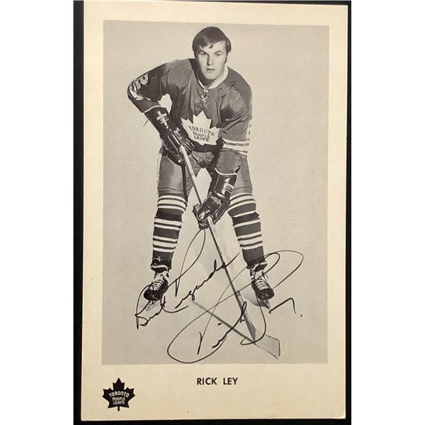 1970-71 TORONTO MAPLE LEAFS POSTCARD - RICK LEY