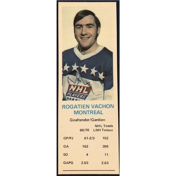 1970-71 DAD'S COOKIES ROGIE VACHON (HOF)