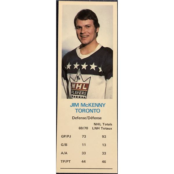 1970-71 DAD'S COOKIES JIM McKENNY