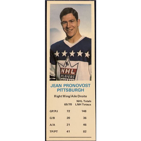 1970-71 DAD'S COOKIES JEAN PRONOVOST