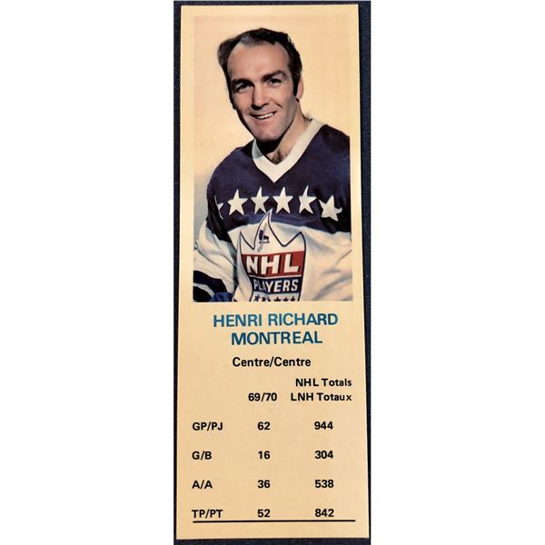 1970-71 DAD'S COOKIES HENRI RICHARD (HOF)
