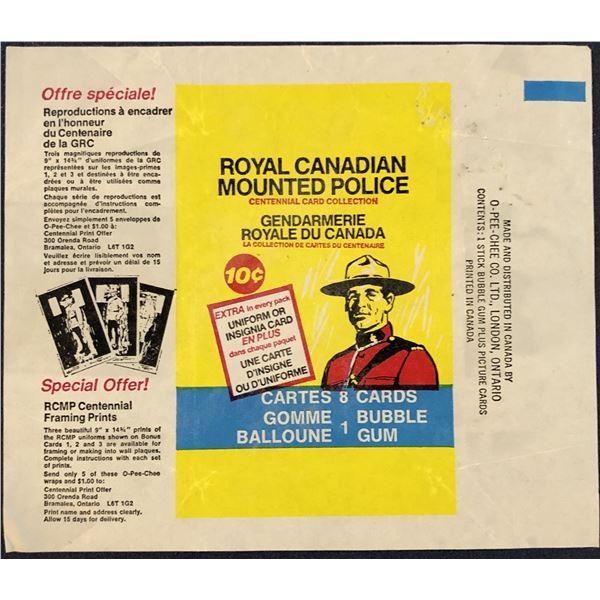 1973 O-PEE-CHEE RCMP WRAPPER