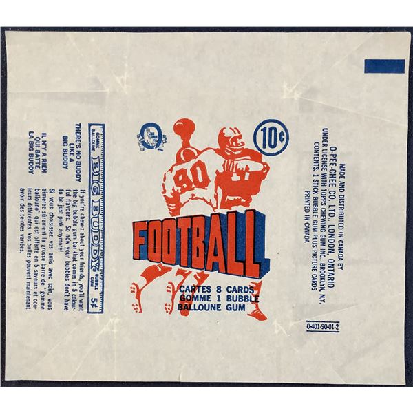 1972 O-PEE-CHEE CFL FOOTBALL WRAPPER