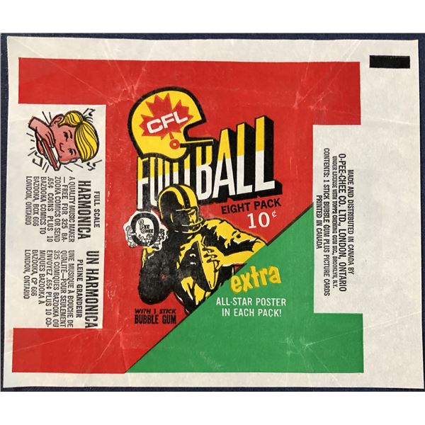1971 O-PEE-CHEE CFL FOOTBALL WRAPPER