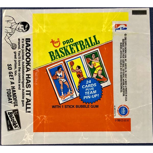 1980-81 TOPPS BASKETBALL WRAPPER