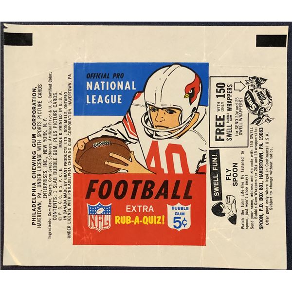 1967 PHILADELPHIA NFL FOOTBALL WRAPPER