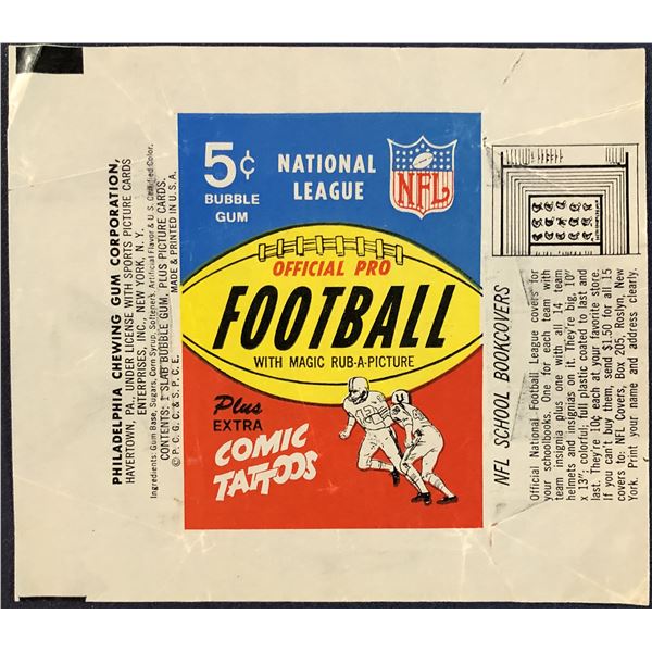 1965 PHILADELPHIA NFL FOOTBALL WRAPPER