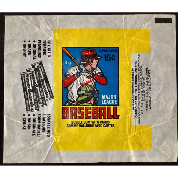 1979 O-PEE-CHEE BASEBALL WRAPPER