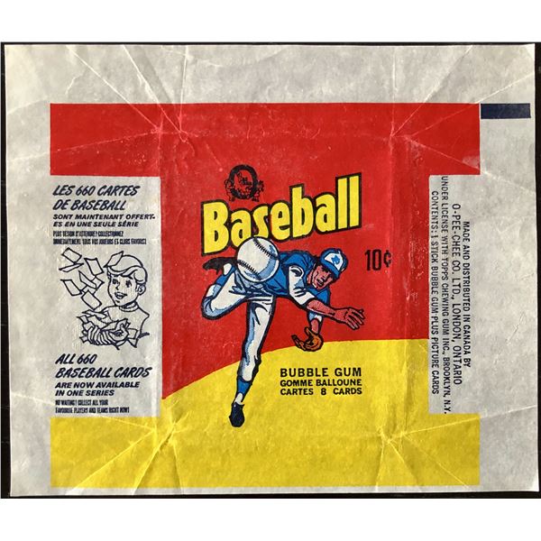 1975 O-PEE-CHEE BASEBALL WRAPPER