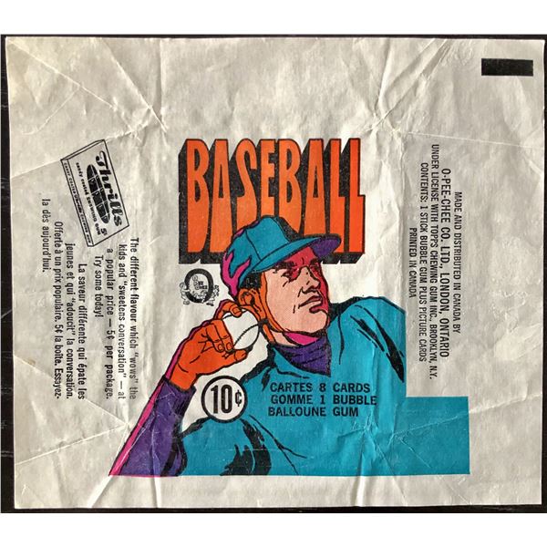 1972 O-PEE-CHEE BASEBALL WRAPPER