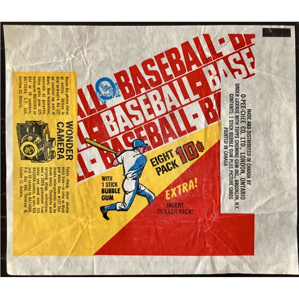 1970 O-PEE-CHEE BASEBALL WRAPPER